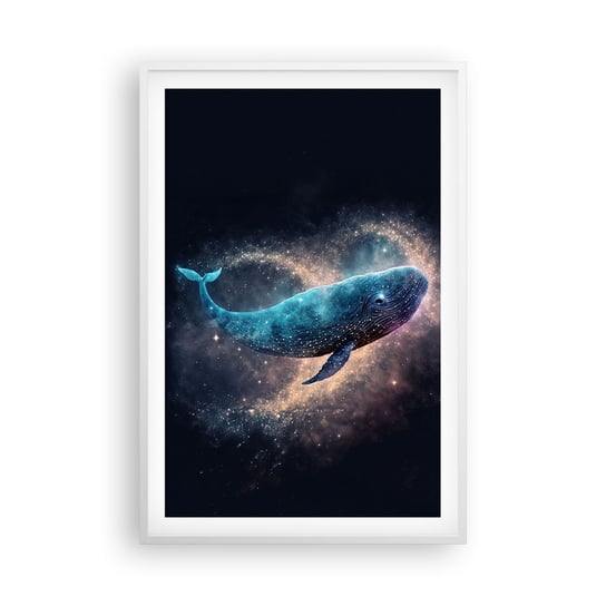 Obraz - Plakat - Jest taki świat… - 61x91cm - Wieloryb Magiczny Fantastyczny - Foto Plakaty na ścianę w ramie białej - Plakat do Salonu Sypialni ARTTOR ARTTOR