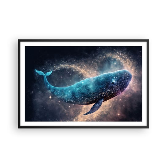 Obraz - Plakat - Jest taki świat… - 91x61cm - Wieloryb Magiczny Fantastyczny - Foto Plakaty na ścianę w czarnej ramie - Plakat do Salonu Sypialni ARTTOR ARTTOR
