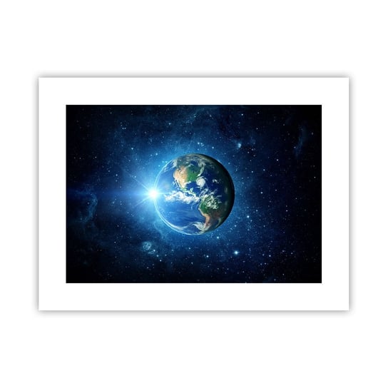 Obraz - Plakat - Jesteśmy w niebie - 40x30cm - Kosmos Planet Ziemia Kula Ziemska - Foto Plakaty na ścianę bez ramy - Plakat do Salonu Sypialni ARTTOR ARTTOR