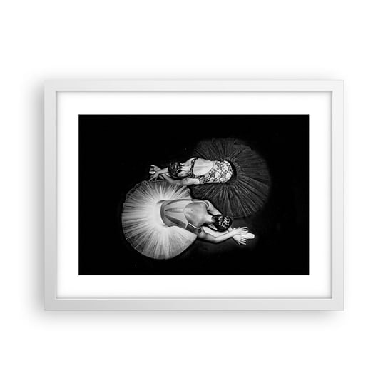 Obraz - Plakat - Jin i jang – idealna równowaga - 40x30cm - Baletnica Balet Taniec - Foto Plakaty na ścianę w ramie białej - Plakat do Salonu Sypialni ARTTOR ARTTOR