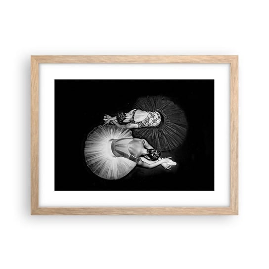 Obraz - Plakat - Jin i jang – idealna równowaga - 40x30cm - Baletnica Balet Taniec - Foto Plakaty na ścianę w ramie jasny dąb - Plakat do Salonu Sypialni ARTTOR ARTTOR