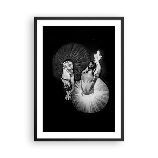 Obraz - Plakat - Jin i jang – idealna równowaga - 50x70cm - Baletnica Balet Taniec - Nowoczesny modny obraz Plakat czarna rama ARTTOR ARTTOR