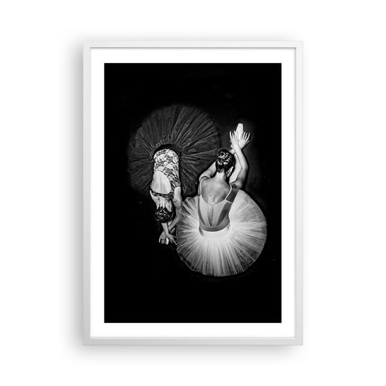 Obraz - Plakat - Jin i jang – idealna równowaga - 50x70cm - Baletnica Balet Taniec - Nowoczesny modny obraz Plakat rama biała ARTTOR ARTTOR