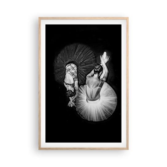 Obraz - Plakat - Jin i jang – idealna równowaga - 61x91cm - Baletnica Balet Taniec - Foto Plakaty na ścianę w ramie jasny dąb - Plakat do Salonu Sypialni ARTTOR ARTTOR