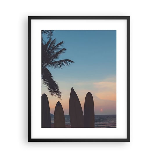 Obraz - Plakat - Jutro też będzie zabawa - 40x50cm - Krajobraz Surfing Morze - Foto Plakaty w ramie koloru czarnego do Salonu Sypialni ARTTOR ARTTOR