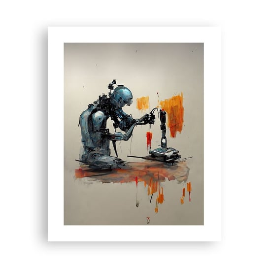 Obraz - Plakat - Już jutro… - 40x50cm - Artysta Sztuczna Inteligencja Robot - Foto Plakaty bez ramy do Salonu Sypialni ARTTOR ARTTOR