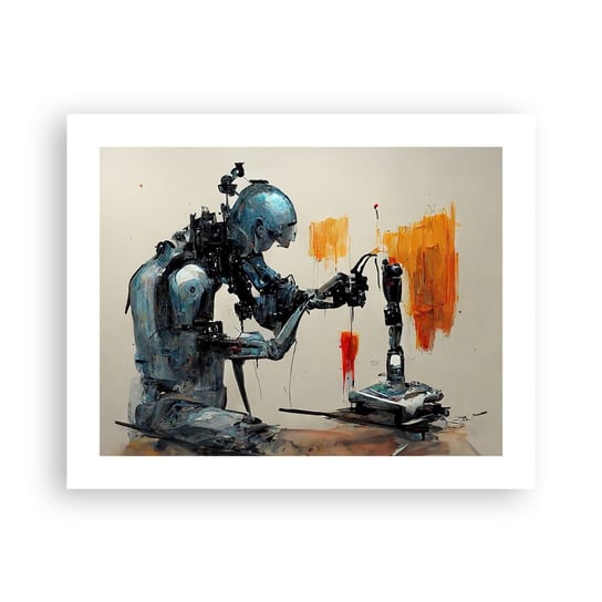 Obraz - Plakat - Już jutro… - 50x40cm - Artysta Sztuczna Inteligencja Robot - Foto Plakaty bez ramy do Salonu Sypialni ARTTOR ARTTOR