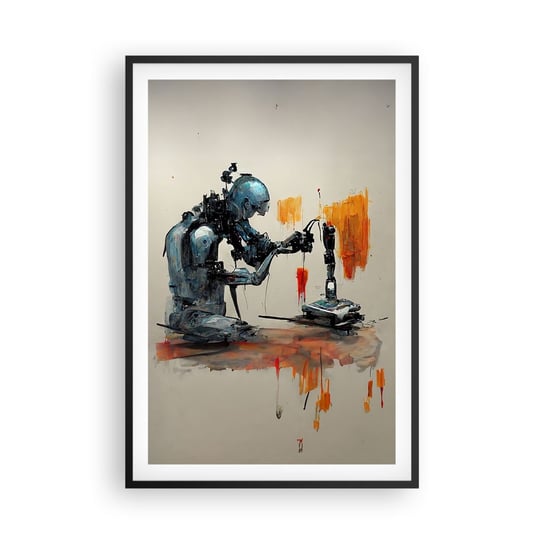 Obraz - Plakat - Już jutro… - 61x91cm - Artysta Sztuczna Inteligencja Robot - Foto Plakaty na ścianę w czarnej ramie - Plakat do Salonu Sypialni ARTTOR ARTTOR