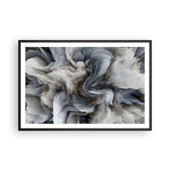 Obraz - Plakat - Kamień i kwiat - 91x61cm - 3D Trójwymiarowy Sztuka - Foto Plakaty na ścianę w czarnej ramie - Plakat do Salonu Sypialni ARTTOR ARTTOR
