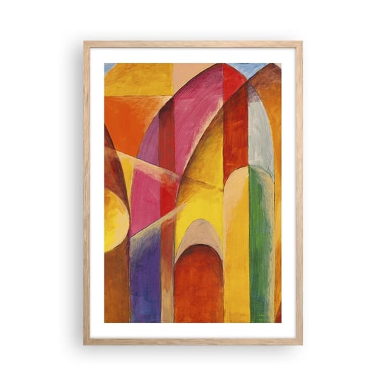 Obraz - Plakat - Katedra słońca - 50x70cm - Abstrakcja Sztuka Sztuka Nowoczesna - Nowoczesny modny obraz Plakat rama jasny dąb ARTTOR ARTTOR
