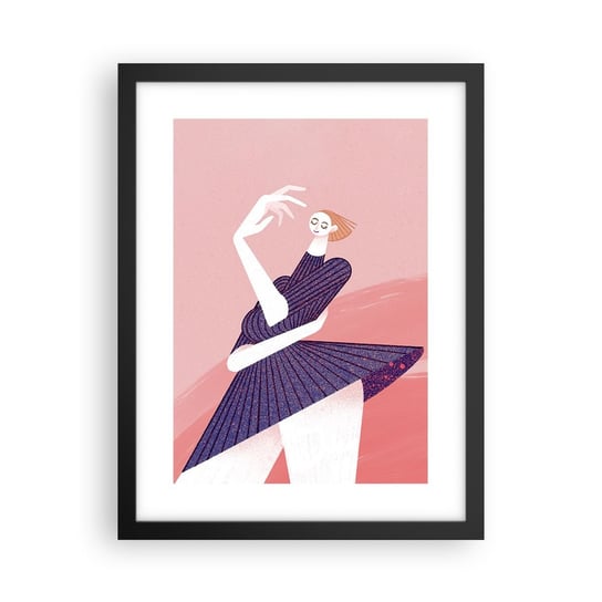 Obraz - Plakat - Każdy krok tanecznym pas - 30x40cm - Sukienka Kobieta Surrealizm - Foto Plakaty na ścianę w czarnej ramie - Plakat do Salonu Sypialni ARTTOR ARTTOR
