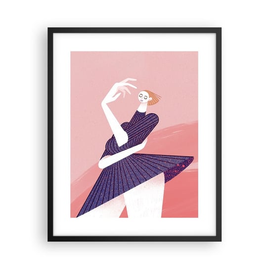 Obraz - Plakat - Każdy krok tanecznym pas - 40x50cm - Sukienka Kobieta Surrealizm - Foto Plakaty w ramie koloru czarnego do Salonu Sypialni ARTTOR ARTTOR
