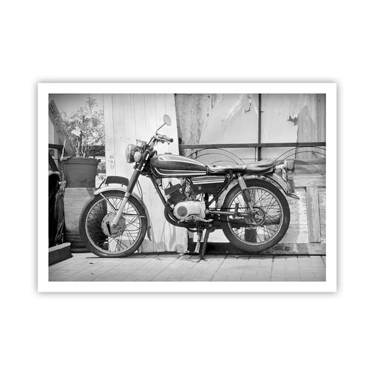Obraz - Plakat - Klasyka ponad wszystko - 100x70cm - Motocykl Vintage Motor Podróż - Foto Plakaty bez ramy na ścianę do Salonu Sypialni ARTTOR ARTTOR