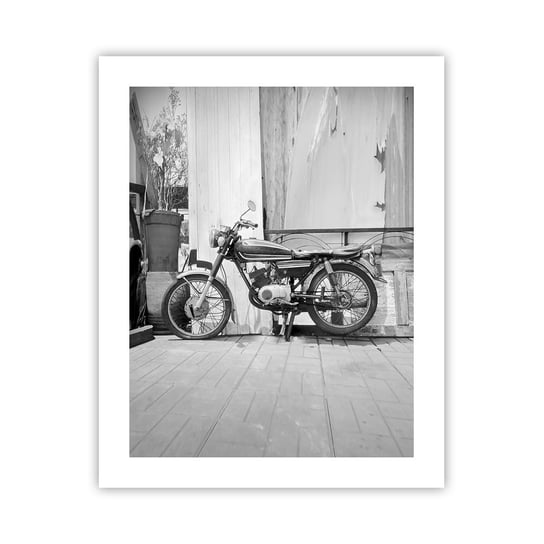 Obraz - Plakat - Klasyka ponad wszystko - 40x50cm - Motocykl Vintage Motor Podróż - Foto Plakaty bez ramy do Salonu Sypialni ARTTOR ARTTOR
