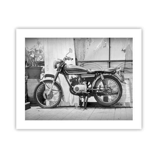 Obraz - Plakat - Klasyka ponad wszystko - 50x40cm - Motocykl Vintage Motor Podróż - Foto Plakaty bez ramy do Salonu Sypialni ARTTOR ARTTOR