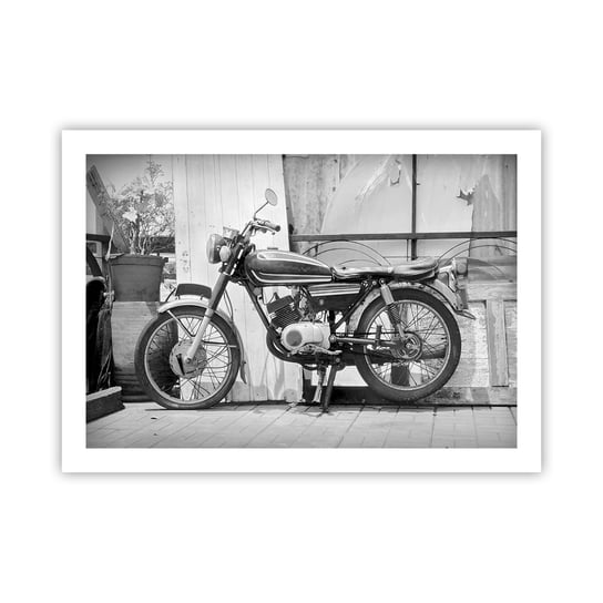 Obraz - Plakat - Klasyka ponad wszystko - 70x50cm - Motocykl Vintage Motor Podróż - Nowoczesny modny obraz Plakat bez ramy do Salonu Sypialni ARTTOR ARTTOR