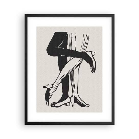 Obraz - Plakat - Kobiecy atrybut - 40x50cm - Nogi Para Miłość - Foto Plakaty w ramie koloru czarnego do Salonu Sypialni ARTTOR ARTTOR