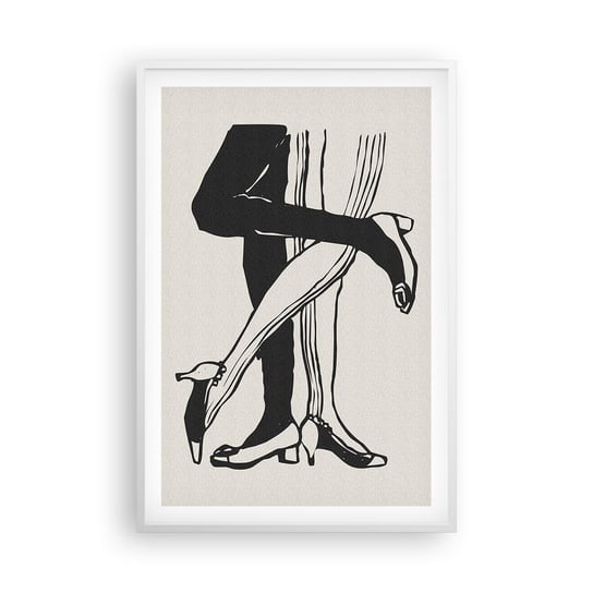 Obraz - Plakat - Kobiecy atrybut - 61x91cm - Nogi Para Miłość - Foto Plakaty na ścianę w ramie białej - Plakat do Salonu Sypialni ARTTOR ARTTOR