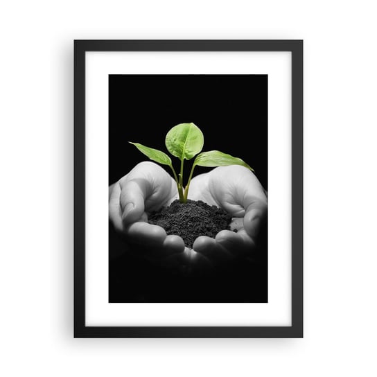 Obraz - Plakat - Kocham naturę, chronię ją - 30x40cm - Natura Życie Roślina - Foto Plakaty na ścianę w czarnej ramie - Plakat do Salonu Sypialni ARTTOR ARTTOR