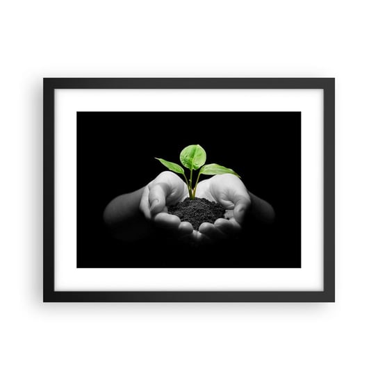 Obraz - Plakat - Kocham naturę, chronię ją - 40x30cm - Natura Życie Roślina - Foto Plakaty na ścianę w czarnej ramie - Plakat do Salonu Sypialni ARTTOR ARTTOR