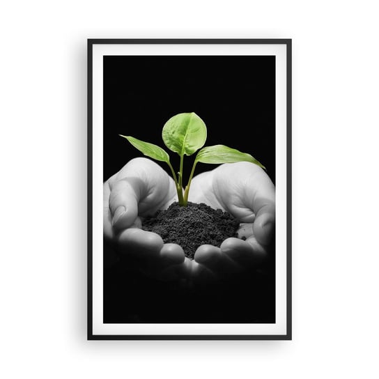 Obraz - Plakat - Kocham naturę, chronię ją - 61x91cm - Natura Życie Roślina - Foto Plakaty na ścianę w czarnej ramie - Plakat do Salonu Sypialni ARTTOR ARTTOR