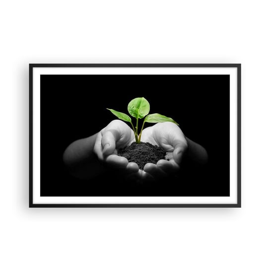 Obraz - Plakat - Kocham naturę, chronię ją - 91x61cm - Natura Życie Roślina - Foto Plakaty na ścianę w czarnej ramie - Plakat do Salonu Sypialni ARTTOR ARTTOR