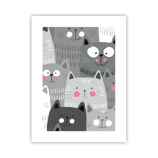 Obraz - Plakat - Koci świat - 30x40cm - Dla Dzieci Kot Zwierzęta - Foto Plakaty na ścianę bez ramy - Plakat do Salonu Sypialni ARTTOR ARTTOR