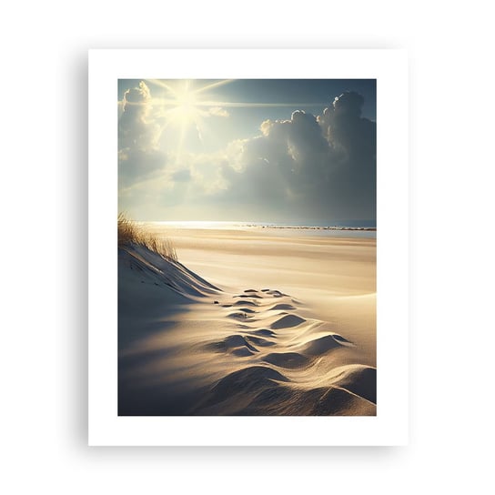 Obraz - Plakat - Kojący pejzaż - 40x50cm - Wydmy Plaża Ocean - Foto Plakaty bez ramy do Salonu Sypialni ARTTOR ARTTOR