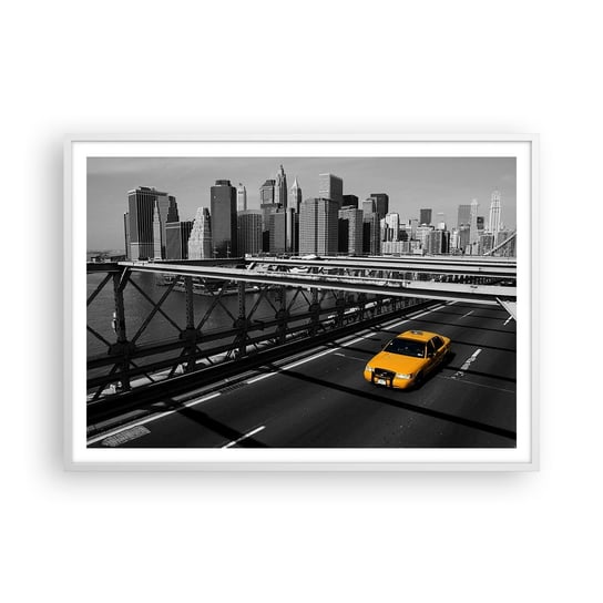 Obraz - Plakat - Kolor wielkiego miasta - 100x70cm - Miasto Nowy Jork Architektura - Foto Plakaty w ramie koloru białego do Salonu Sypialni ARTTOR ARTTOR