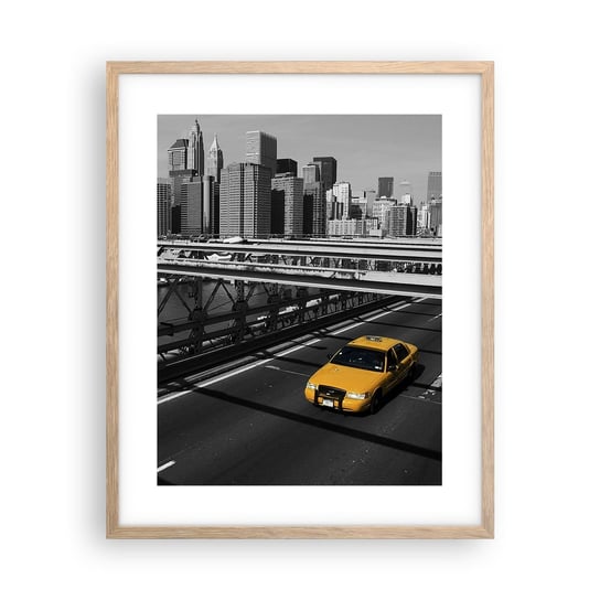 Obraz - Plakat - Kolor wielkiego miasta - 40x50cm - Miasto Nowy Jork Architektura - Foto Plakaty w ramie koloru jasny dąb do Salonu Sypialni ARTTOR ARTTOR