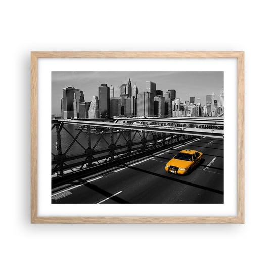 Obraz - Plakat - Kolor wielkiego miasta - 50x40cm - Miasto Nowy Jork Architektura - Foto Plakaty w ramie koloru jasny dąb do Salonu Sypialni ARTTOR ARTTOR