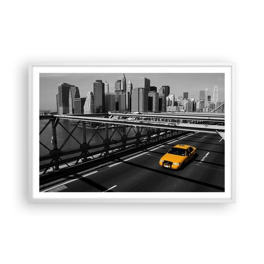 Obraz - Plakat - Kolor wielkiego miasta - 91x61cm - Miasto Nowy Jork Architektura - Foto Plakaty na ścianę w ramie białej - Plakat do Salonu Sypialni ARTTOR ARTTOR