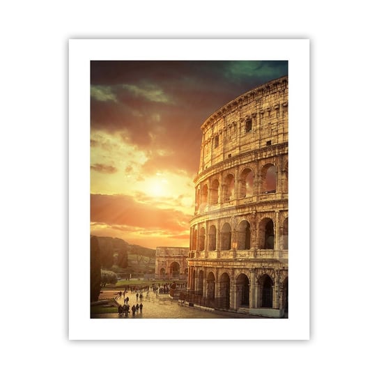 Obraz - Plakat - Kolosalne wrażenie - 40x50cm - Koloseum Rzym Architektura - Foto Plakaty bez ramy do Salonu Sypialni ARTTOR ARTTOR