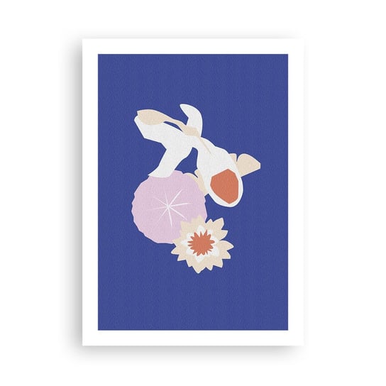 Obraz - Plakat - Kompozycja kwiatów i pąków - 50x70cm - Ryba Rafa Koralowa Minimalizm - Nowoczesny modny obraz Plakat bez ramy do Salonu Sypialni ARTTOR ARTTOR