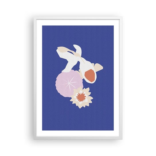 Obraz - Plakat - Kompozycja kwiatów i pąków - 50x70cm - Ryba Rafa Koralowa Minimalizm - Nowoczesny modny obraz Plakat rama biała ARTTOR ARTTOR