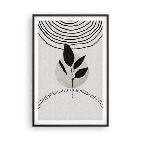 Obraz - Plakat - Kompozycja: rytuały natury - 61x91cm - Roślina Słońce Rośnie - Foto Plakaty na ścianę w czarnej ramie - Plakat do Salonu Sypialni ARTTOR ARTTOR