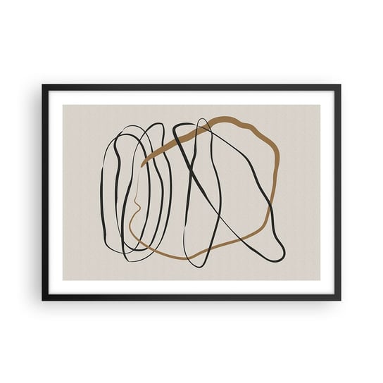 Obraz - Plakat - Kompozycja – taniec opętaniec - 70x50cm - Sztuka Minimalistyczny Art Deco - Nowoczesny modny obraz Plakat czarna rama ARTTOR ARTTOR
