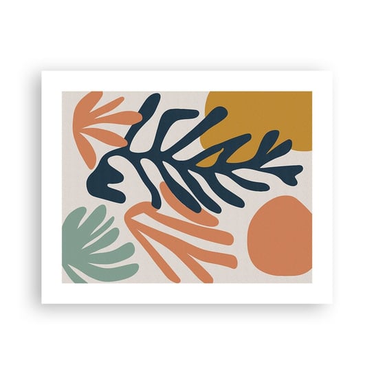 Obraz - Plakat - Koralowe morza - 50x40cm - Boho Minimalistyczny Liść - Foto Plakaty bez ramy do Salonu Sypialni ARTTOR ARTTOR