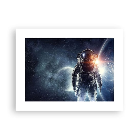 Obraz - Plakat - Kosmiczna przygoda - 40x30cm - Kosmos Astronauta Gwiazdy - Foto Plakaty na ścianę bez ramy - Plakat do Salonu Sypialni ARTTOR ARTTOR