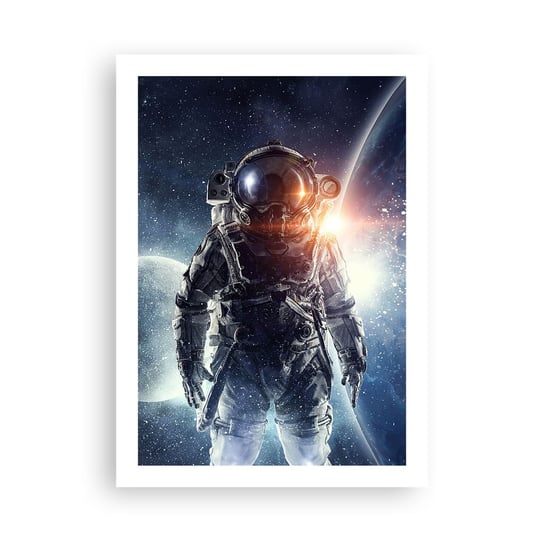 Obraz - Plakat - Kosmiczna przygoda - 50x70cm - Kosmos Astronauta Gwiazdy - Nowoczesny modny obraz Plakat bez ramy do Salonu Sypialni ARTTOR ARTTOR