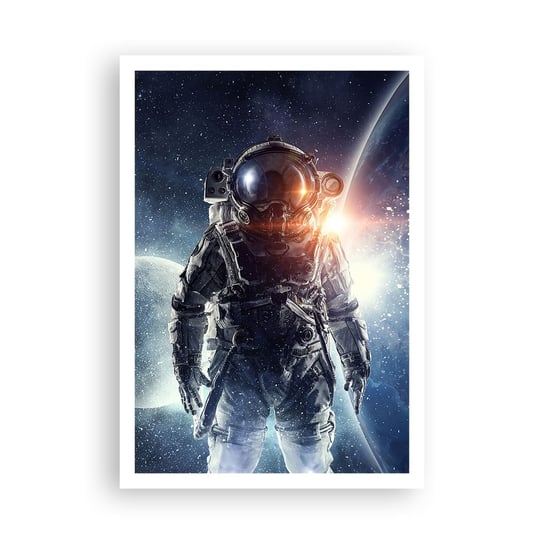 Obraz - Plakat - Kosmiczna przygoda - 70x100cm - Kosmos Astronauta Gwiazdy - Foto Plakaty bez ramy na ścianę do Salonu Sypialni ARTTOR ARTTOR