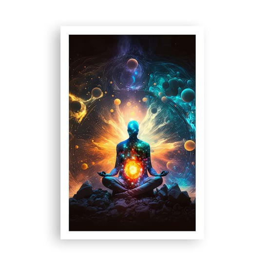 Obraz - Plakat - Kosmiczny spokój - 61x91cm - Fantasy Wszechświat Energia - Foto Plakaty na ścianę bez ramy - Plakat do Salonu Sypialni ARTTOR ARTTOR