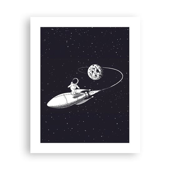 Obraz - Plakat - Kosmiczny surfer - 40x50cm - Kosmos Rakieta Kosmiczna Dziecięce - Foto Plakaty bez ramy do Salonu Sypialni ARTTOR ARTTOR
