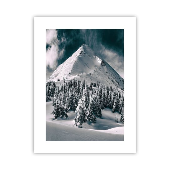 Obraz - Plakat - Kraina śniegu i lodu - 30x40cm - Krajobraz Góry Las - Foto Plakaty na ścianę bez ramy - Plakat do Salonu Sypialni ARTTOR ARTTOR