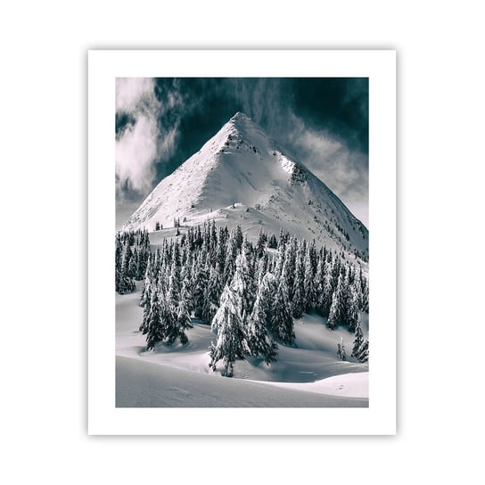Obraz - Plakat - Kraina śniegu i lodu - 40x50cm - Krajobraz Góry Las - Foto Plakaty bez ramy do Salonu Sypialni ARTTOR ARTTOR