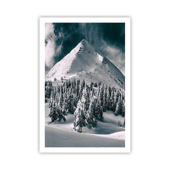 Obraz - Plakat - Kraina śniegu i lodu - 61x91cm - Krajobraz Góry Las - Foto Plakaty na ścianę bez ramy - Plakat do Salonu Sypialni ARTTOR ARTTOR