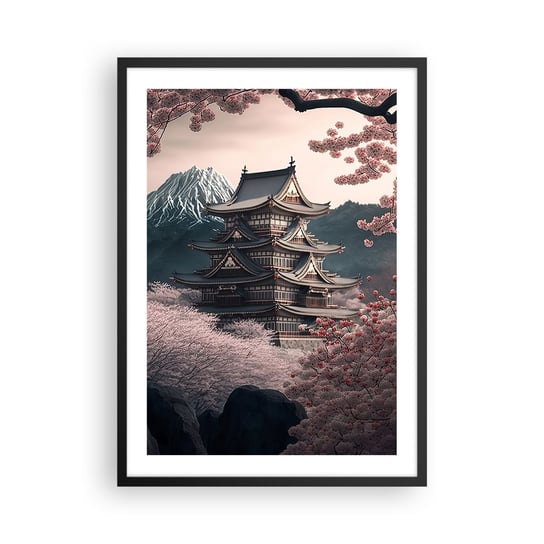 Obraz - Plakat - Kraj kwitnącej wiśni - 50x70cm - Azja Japonia Wiśnia Japońska - Nowoczesny modny obraz Plakat czarna rama ARTTOR ARTTOR
