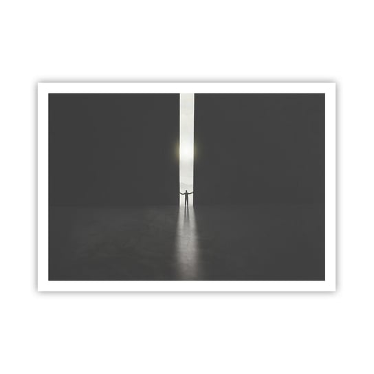 Obraz - Plakat - Krok do jasnej przyszłości - 100x70cm - Abstrakcja Człowiek Sztuka - Foto Plakaty bez ramy na ścianę do Salonu Sypialni ARTTOR ARTTOR