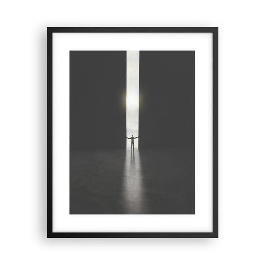 Obraz - Plakat - Krok do jasnej przyszłości - 40x50cm - Abstrakcja Człowiek Sztuka - Foto Plakaty w ramie koloru czarnego do Salonu Sypialni ARTTOR ARTTOR