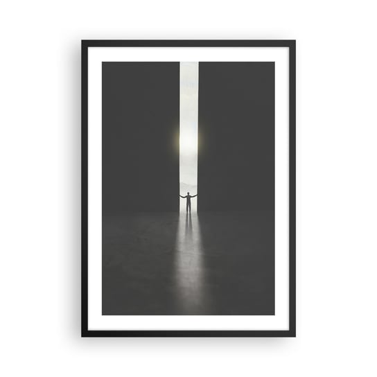 Obraz - Plakat - Krok do jasnej przyszłości - 50x70cm - Abstrakcja Człowiek Sztuka - Nowoczesny modny obraz Plakat czarna rama ARTTOR ARTTOR